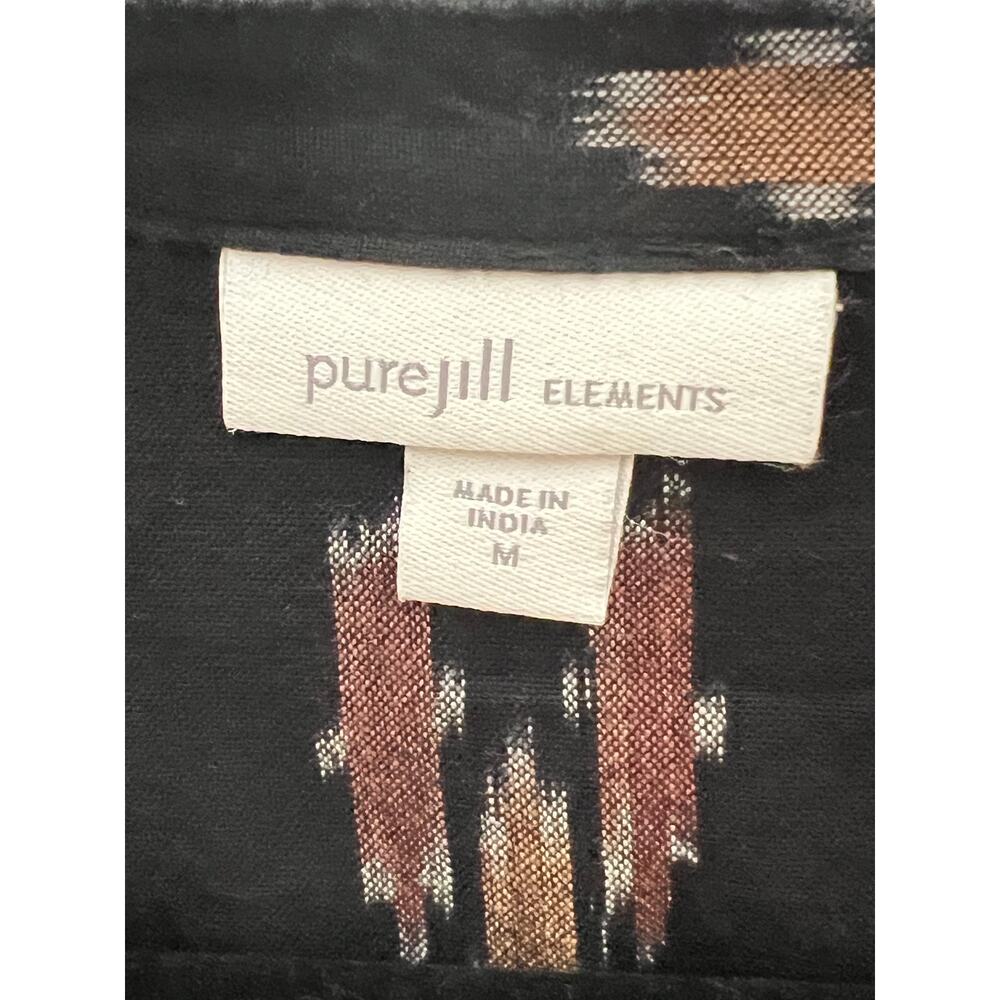 J.Jill Size M Aztec Print Black/Multi Color 3/4 S… - image 5